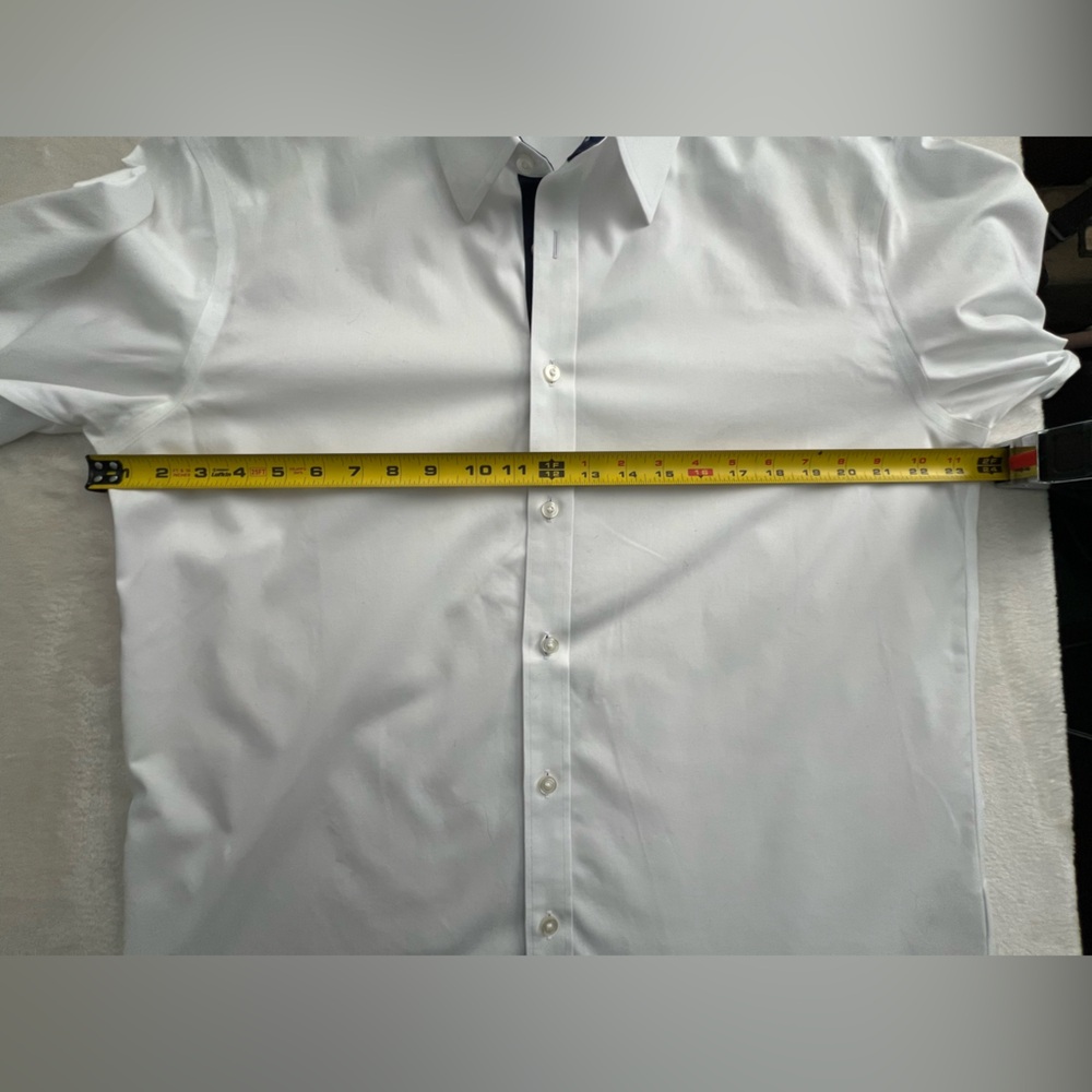 UNTUCKit Classic White Button Down Slim Fit Cotton Shirt, Size XL - Picture 8 of 12